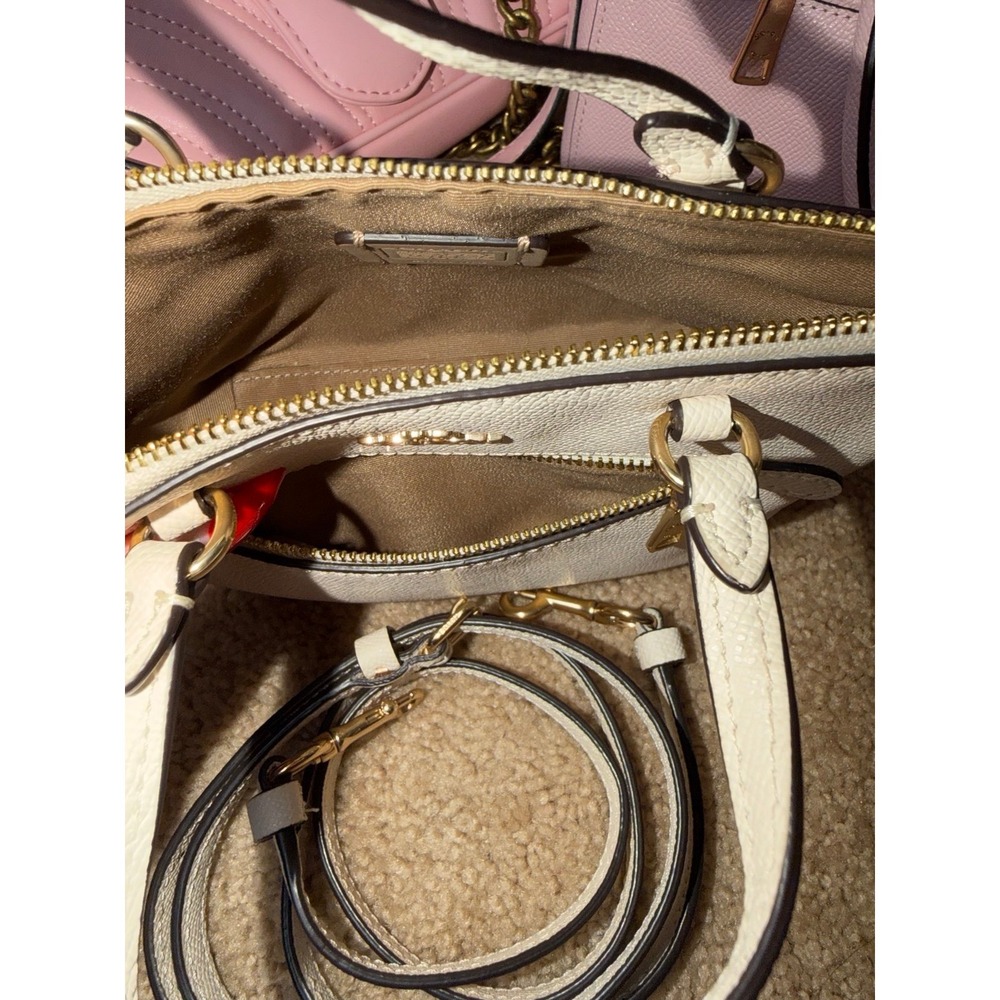 Coach Mini Leather Crossbody Tote Ivory With Crossbody Strap SUPER CUTE!!! - Picture 11 of 12